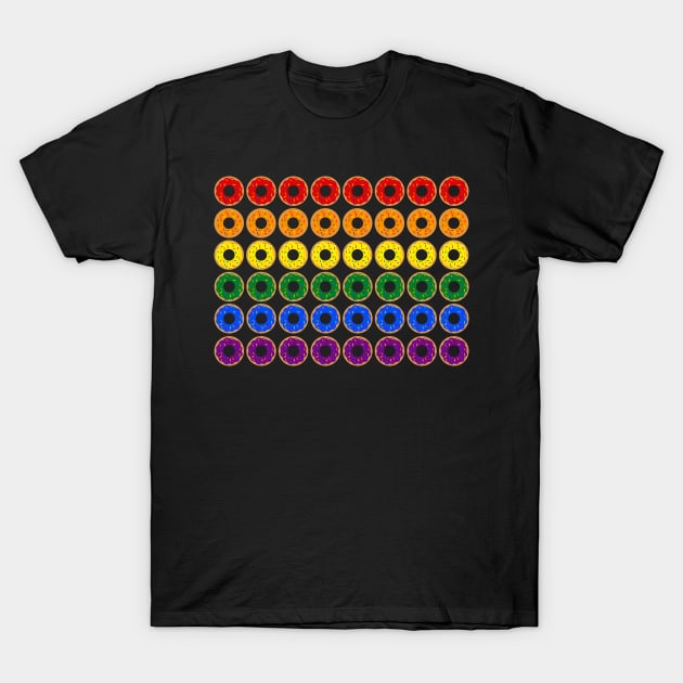 Rainbow Donuts (Horizontal) T-Shirt by ShawnIZJack13